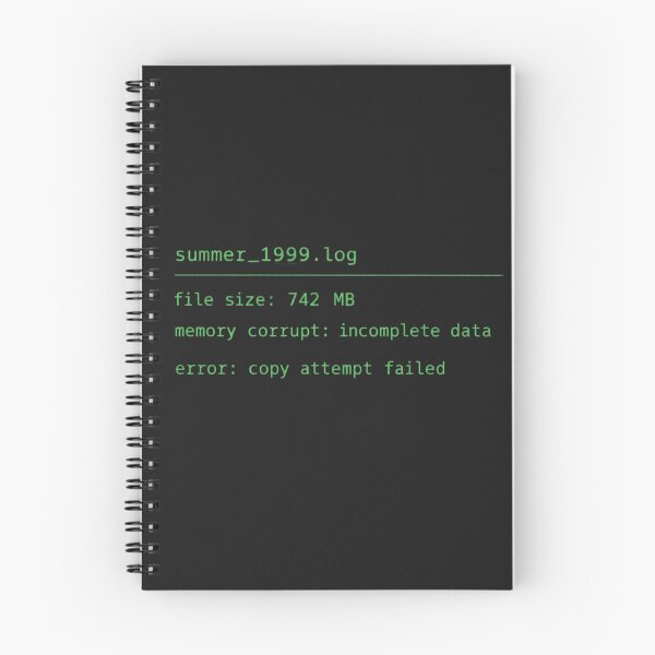 Item preview, summer_1999.log – Incomplete Data designed and sold by DesignsByHania.