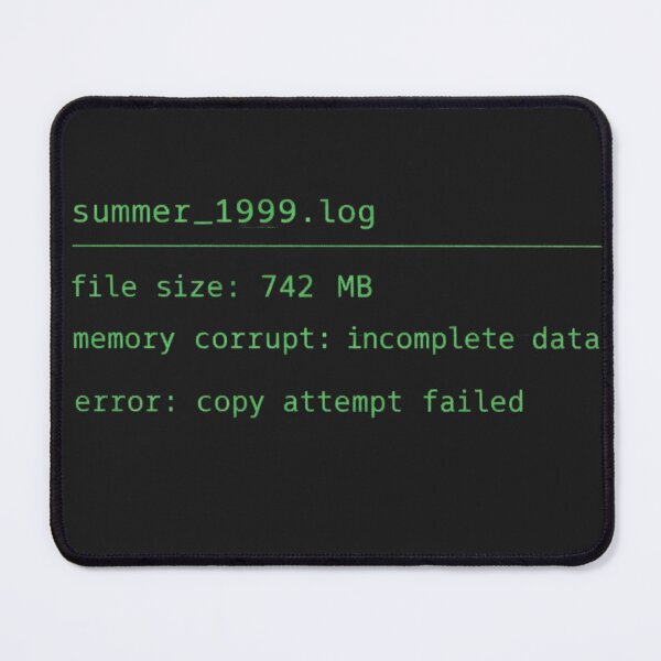 Item preview, summer_1999.log – Incomplete Data designed and sold by DesignsByHania.