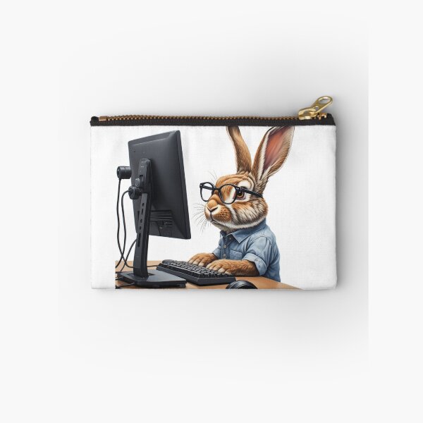 Item preview, Fancy rabbit, a design for the pet love of rabbits and the computer geek designed and sold by PiperParrot.