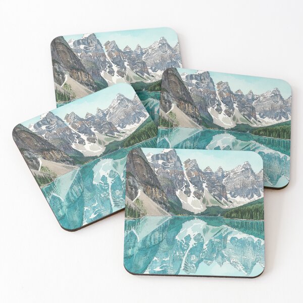 Item preview, Banff National Park - Turquoise Lake Watercolor Scenery designed and sold by TheDesignDen21.