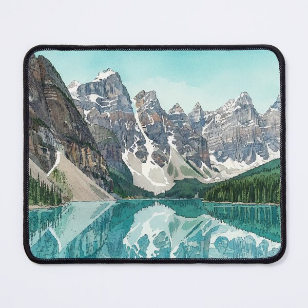 Item preview, Banff National Park - Turquoise Lake Watercolor Scenery designed and sold by TheDesignDen21.