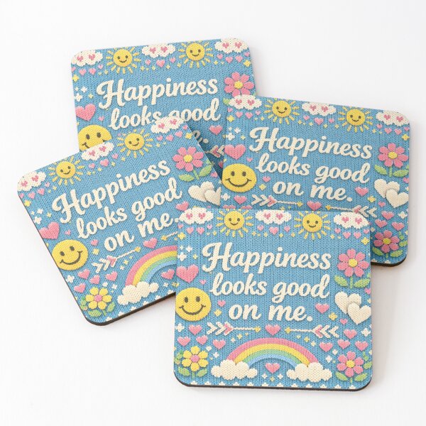 Item preview, Happiness looks good on me – positive knitting pattern designed and sold by Mauswohn.