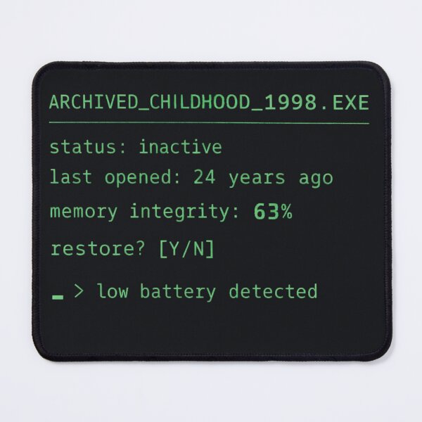 Item preview, Archived Childhood 1998 – Restore? [Y/N] designed and sold by DesignsByHania.