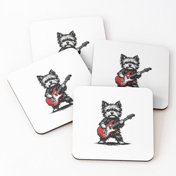 Item preview, Music Lover Funny Dog Playing Guitar Rock n Roll Dog Guitar Jamming Pup designed and sold by Meryem Mamouni.