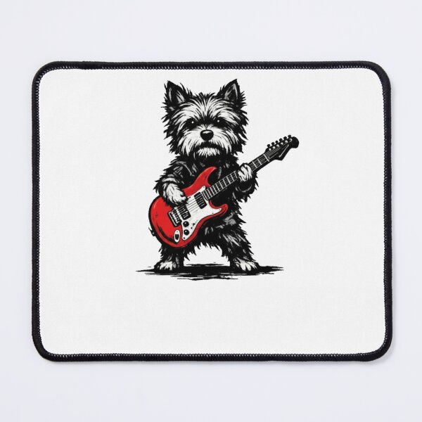 Item preview, Music Lover Funny Dog Playing Guitar Rock n Roll Dog Guitar Jamming Pup designed and sold by Meryem Mamouni.