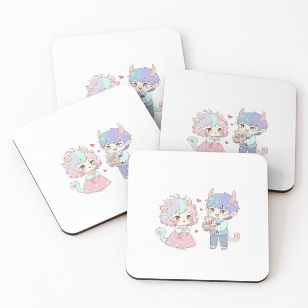 Item preview, kuimoul chibi couple in love designed and sold by kuimoul.