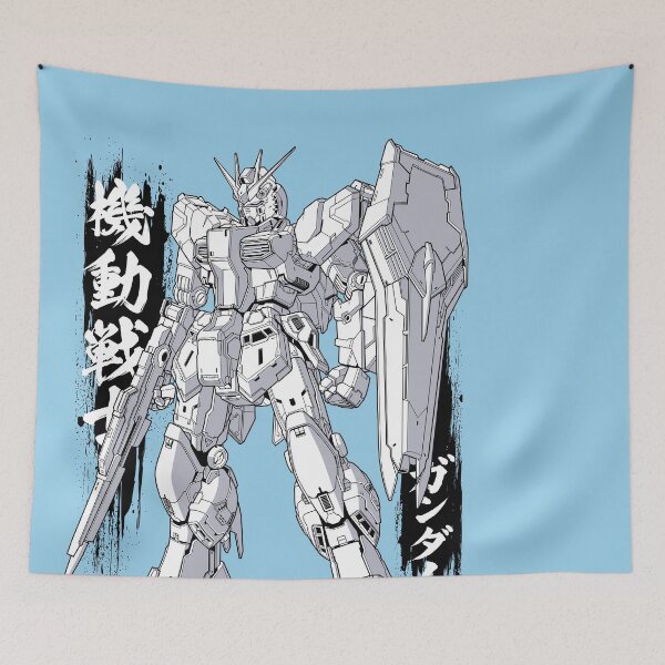 Item preview, Nu Gundam With Kanji Writing designed and sold by Snapnfit.