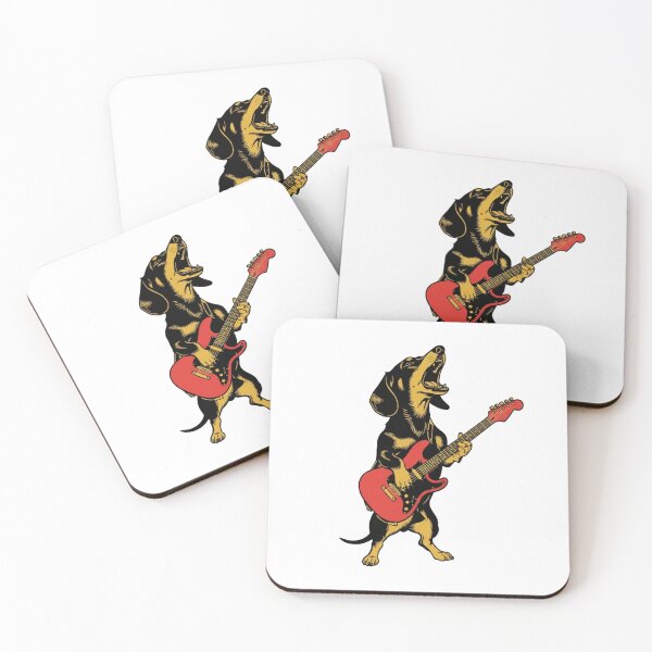 Item preview, Music Lover Funny Dog Playing Guitar Rock n Roll Dog Guitar  designed and sold by Meryem Mamouni.
