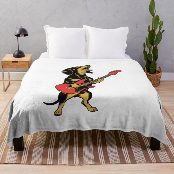 Item preview, Music Lover Funny Dog Playing Guitar Rock n Roll Dog Guitar designed and sold by Meryem Mamouni.
