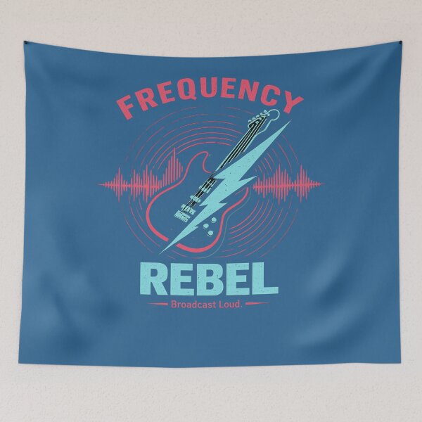 Item preview, Frequency Rebel – Electric Guitar Lightning Bolt Graphic designed and sold by BB Design Garage.