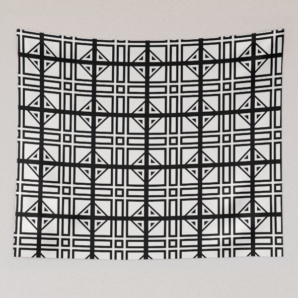Item preview, Geometric Monochrome Pattern ADG P25.P01.060 designed and sold by Space & Care - Art Deco GeoMetrica.