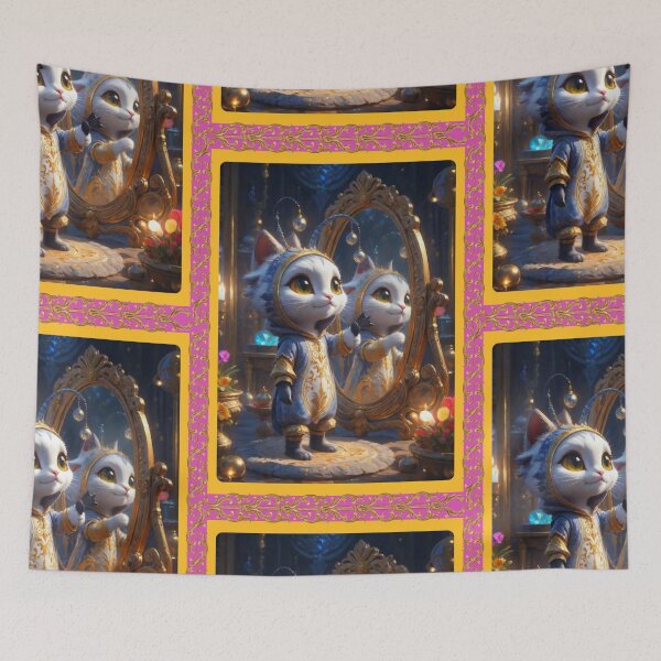 Item preview, Fantasy Cat Anthropomorphic Art designed and sold by Trinketsonline.