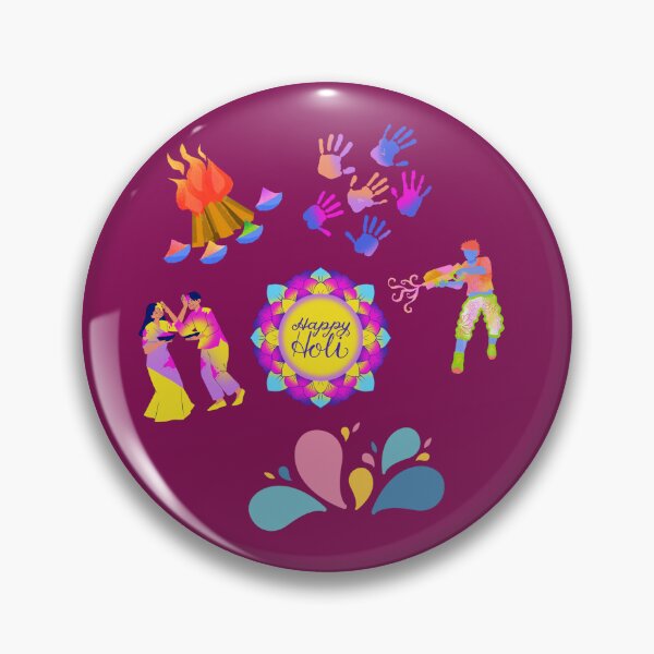 Item preview, Happy Holi Colorful Festival Design | Indian Festival Art Celebration Illustration designed and sold by CreativePallavi.