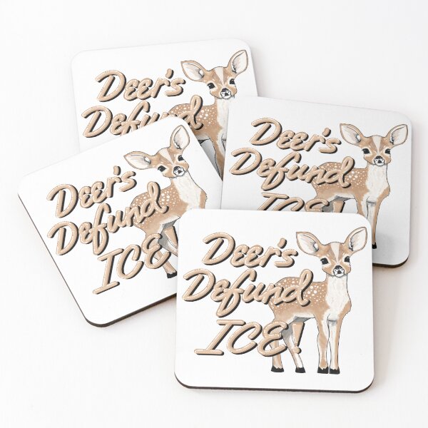 Item preview, Deer's Defund ICE! - Original Art Print designed and sold by DesignsByADiva.