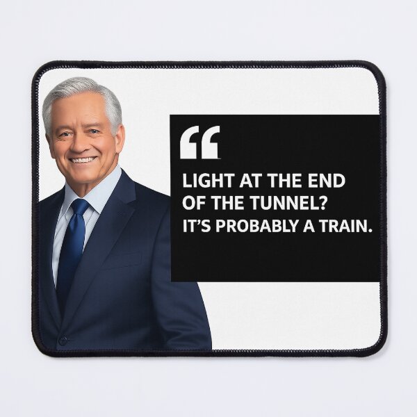 Item preview, Light at the End of the Tunnel? It’s Probably a Train – Dark Humor Motivational Quote designed and sold by StrayaDesign.