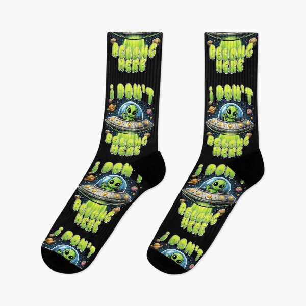 Item preview, I Don't Belong Here Alien UFO Art. designed and sold by Mr Lee.