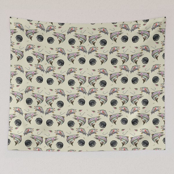 Item preview, Rainbow Trout Fly Fishing Pattern – Angler Gear & Tackle Illustration designed and sold by Color4Nature.