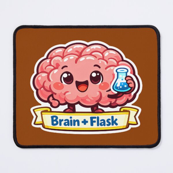 Item preview, Smiling Brain and Flask for Psychology Major designed and sold by SplashTastic.