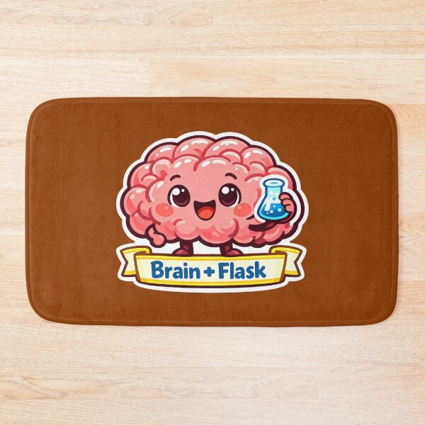 Item preview, Smiling Brain and Flask for Psychology Major designed and sold by SplashTastic.