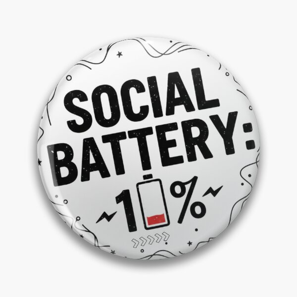 Item preview, Social Battery:  1% Funny Quote T-Shirt | Introvert Humor Gift | Mental Health Tee designed and sold by pixelandpalette.