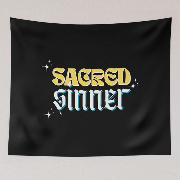 Item preview, Sacred Sinner | Gold Cyan Y2K Gothic Aesthetic Streetwear designed and sold by JB-designstudio.