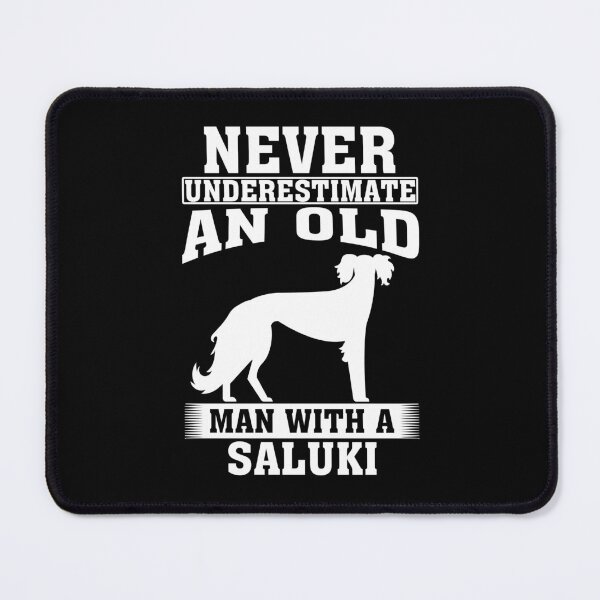 Item preview, Never Underestimate an Old Man with Saluki designed and sold by CosmoKitsch.