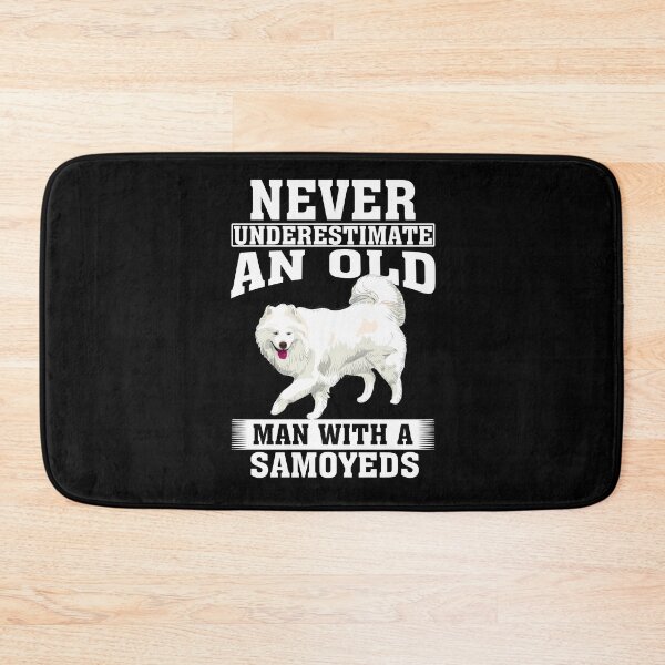 Item preview, Never Underestimate an Old Man with Samoyeds designed and sold by CosmoKitsch.