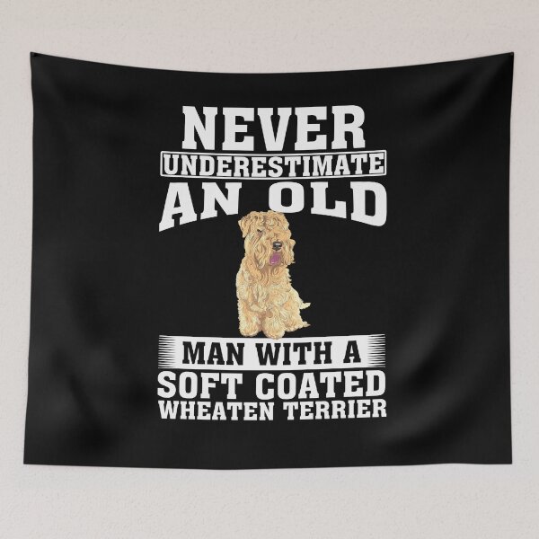 Item preview, Never Underestimate an Old Man with Soft Coated Wheaten Terrier designed and sold by CosmoKitsch.