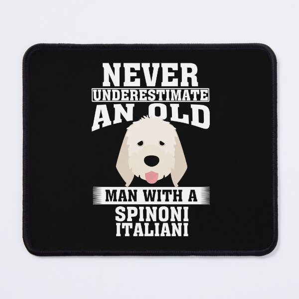 Item preview, Never Underestimate an Old Man with Spinoni Italiani designed and sold by CosmoKitsch.
