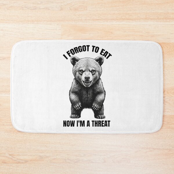 Item preview, Hangry Bear - I Forgot To Eat And Now I Am A Threat | Funny Angry Bear Sticker T-Shirt designed and sold by MuggyandMo.