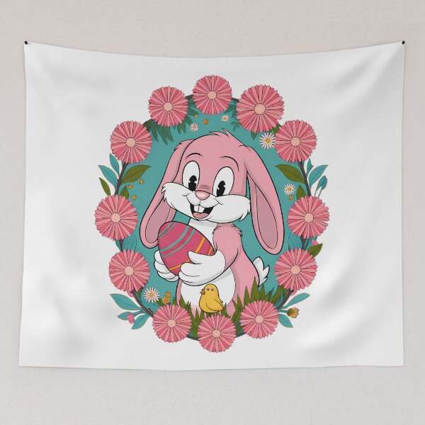 Item preview, Easter Bunny with Egg – Colorful Spring Illustration designed and sold by Art-Arcade6.