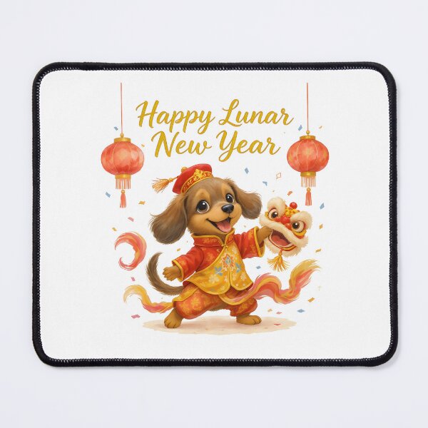 Item preview, Lunar New Year Dachshund designed and sold by Kedspicedesign.