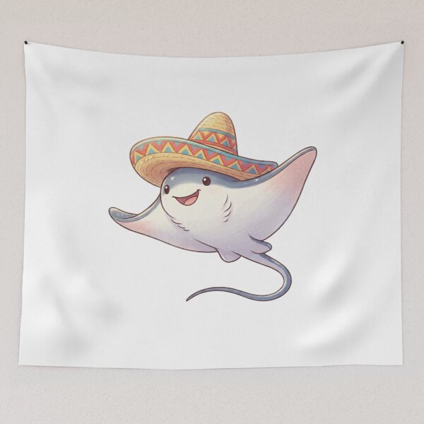 Item preview, Stingray wearing a sombrero designed and sold by Alohadreams.