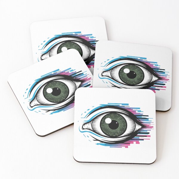 Item preview, Vaporwave Cyber Eye with Binary Code designed and sold by Mr-wow.