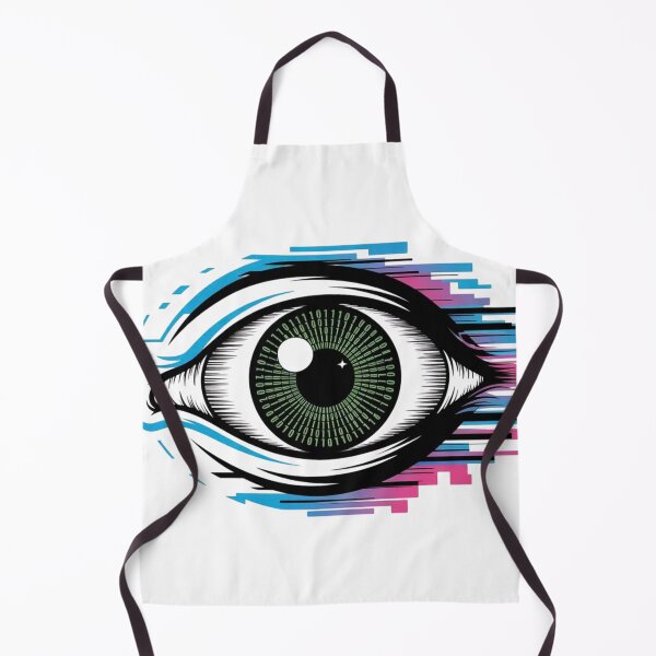 Item preview, Vaporwave Cyber Eye with Binary Code designed and sold by Mr-wow.