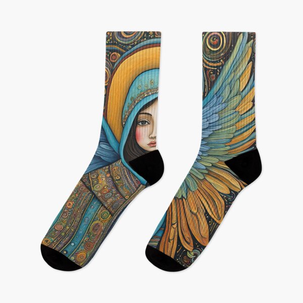 Item preview, Angel with wings wearing a hoodie Dancing  designed and sold by Colin Bentham.