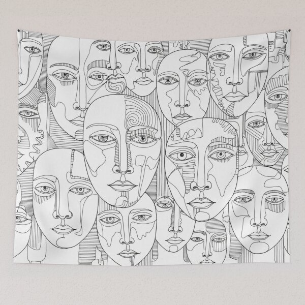 Item preview, Dense faces, silent diversity designed and sold by Sigtrix.