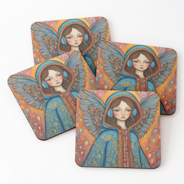 Item preview, Angel with wings wearing a hoodie Dancing  designed and sold by Colin Bentham.