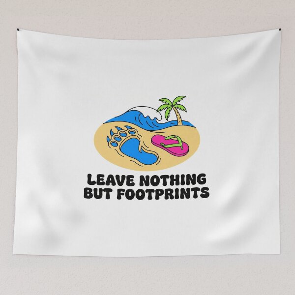 Item preview, Leave Nothing But Footprints Funny Beach Shirt Bear Claw Ocean Nature Lover Gift designed and sold by Trending Fashions.
