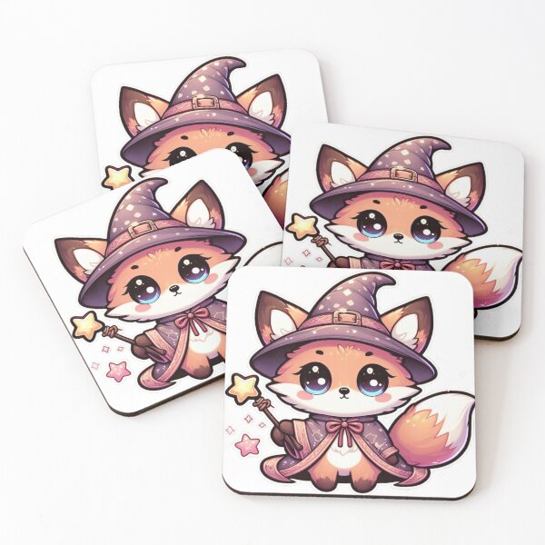 Item preview, Cute Fox in Wizard Costume – Kawaii Cartoon Animal Illustration designed and sold by TwinklePallete.