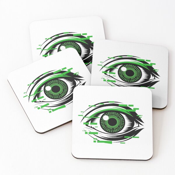 Item preview, Minimalist Matrix Glitch Eye Logo designed and sold by Mr-wow.