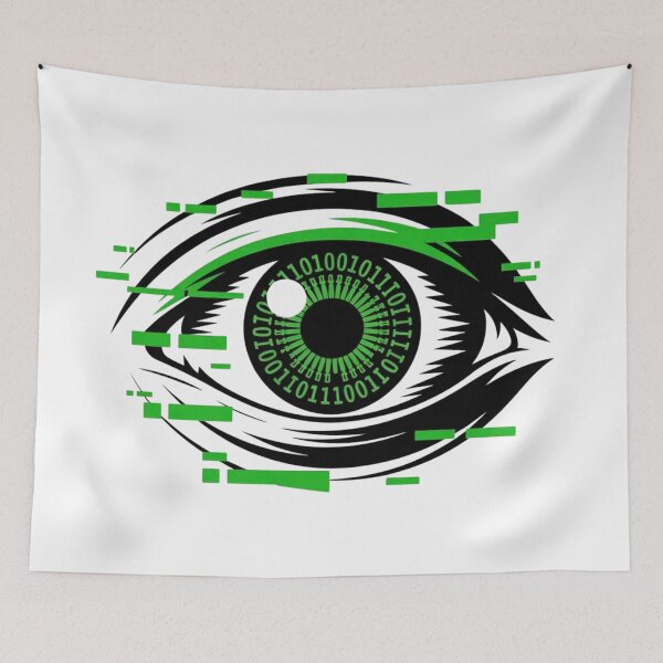 Item preview, Minimalist Matrix Glitch Eye Logo designed and sold by Mr-wow.