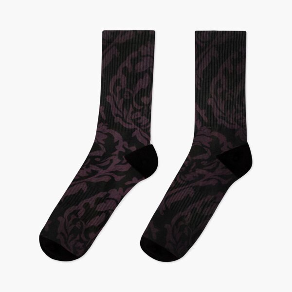Item preview, “Gothic Skull Purple Damask Pattern” designed and sold by Good Vibes .