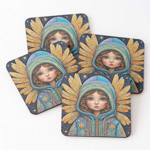 Item preview, Angel with wings wearing a hoodie Dancing  designed and sold by Colin Bentham.