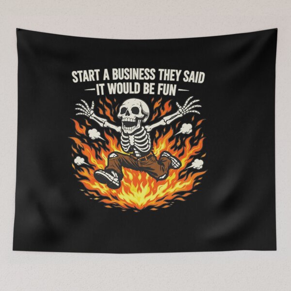 Item preview, Funny Skeleton Entrepreneur,humor designed and sold by Meryem Mamouni.