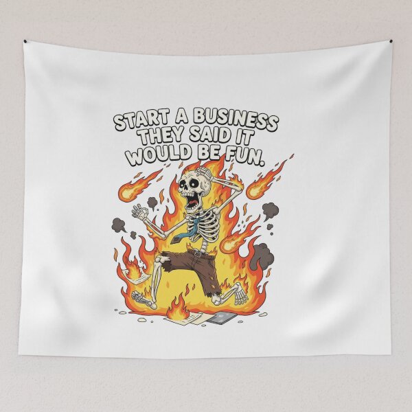 Item preview, Funny Skeleton Entrepreneur  designed and sold by Meryem Mamouni.
