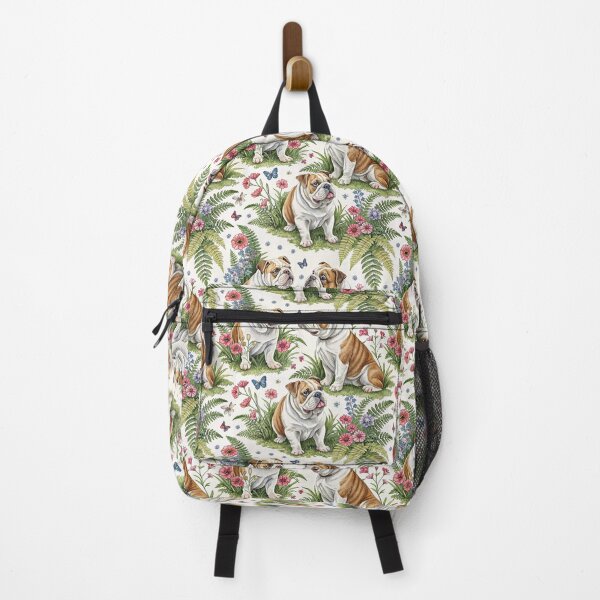Item preview, English Bulldog Floral Throw Blanket designed and sold by candiscamera.
