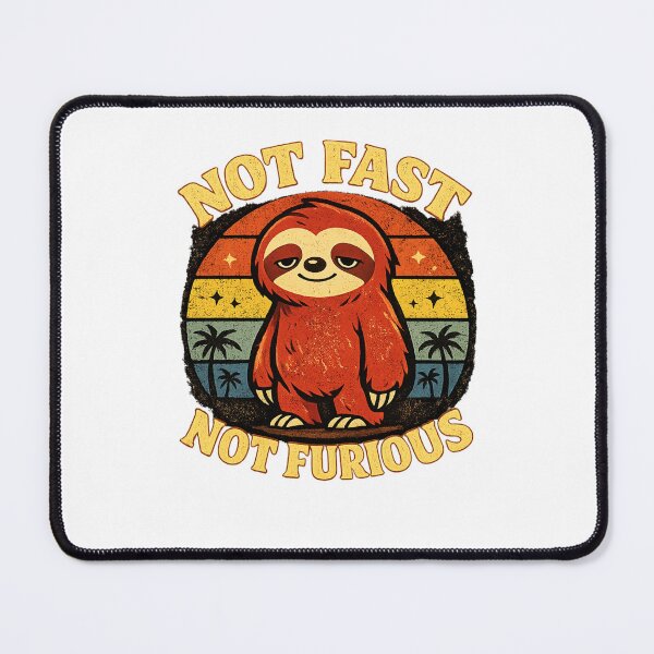 Item preview, Not Fast Not Furious Cute Sloth Retro Vintage Funny Slow Life T-Shirt designed and sold by Wild Shirt Studio.