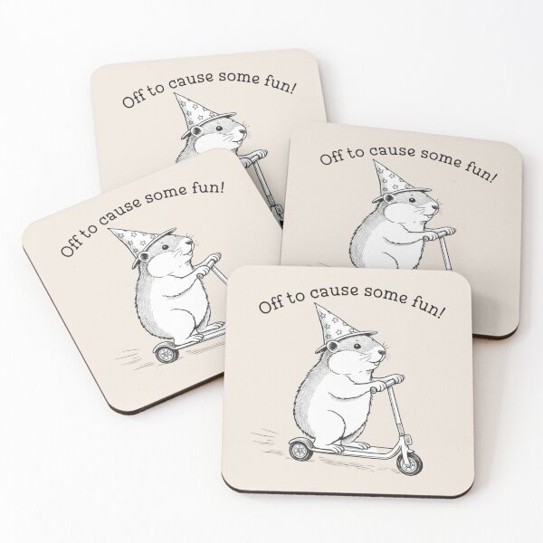 Item preview, Off To Cause A Kerfuffle, Funny Groundhog Scooter, Silly Animal Mental Health, Humor Sarcastic  designed and sold by toongstudio.