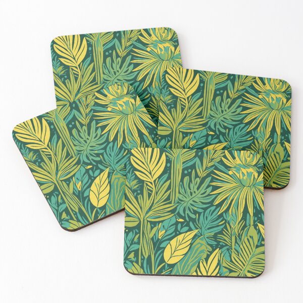 Item preview, Tropical Botanical Leaf Pattern | Green & Yellow Jungle Foliage Art designed and sold by Snapystyle.